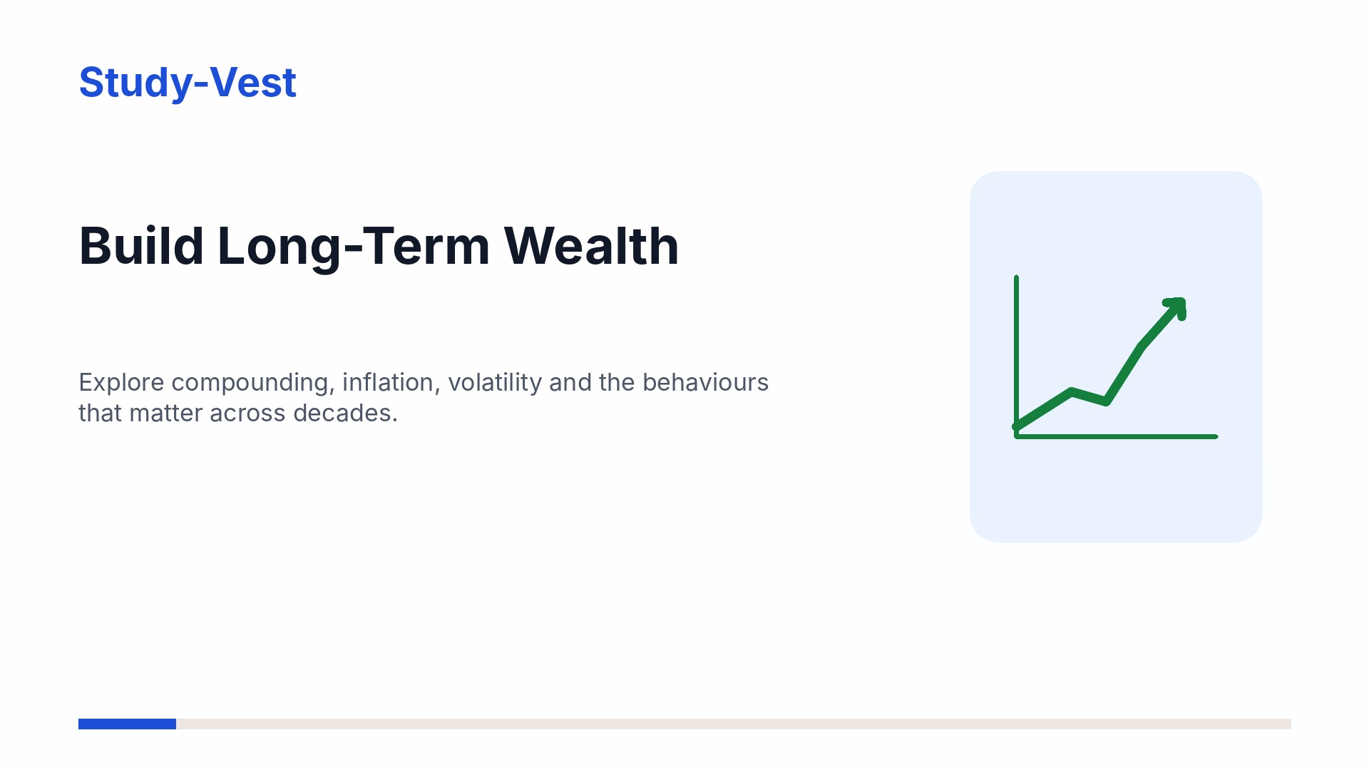 StudyVest visual guide for the Building Wealth course
